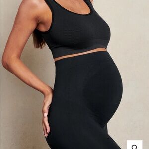 Blanqi Maternity leggings with built-in support. Black, Size Small.